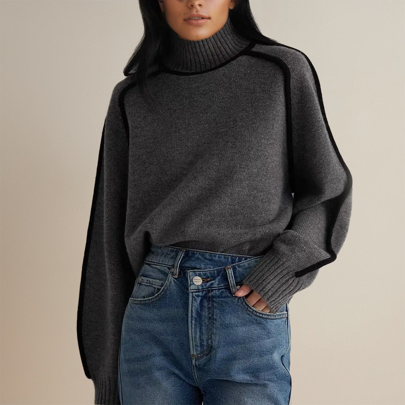 Malia | Suéter de gola alta couture