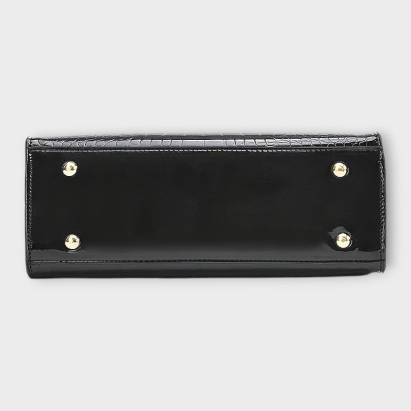 Olivia - Bolsa Brilhante com Estampa de Crocodilo