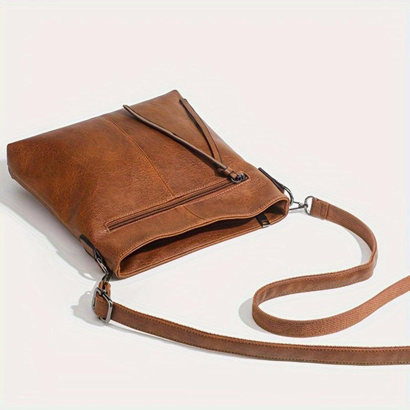 Addison™ Elegância Simples | Bolsa Transversal Quadrada Retrô