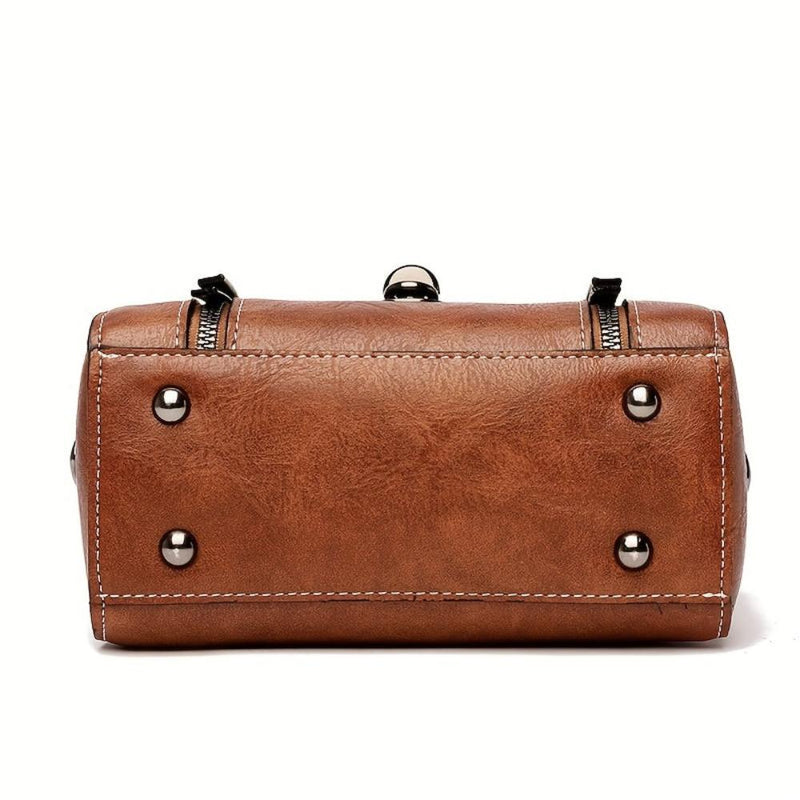 Zoe™ Elegância Atemporal | Bolsa Vintage com Aba