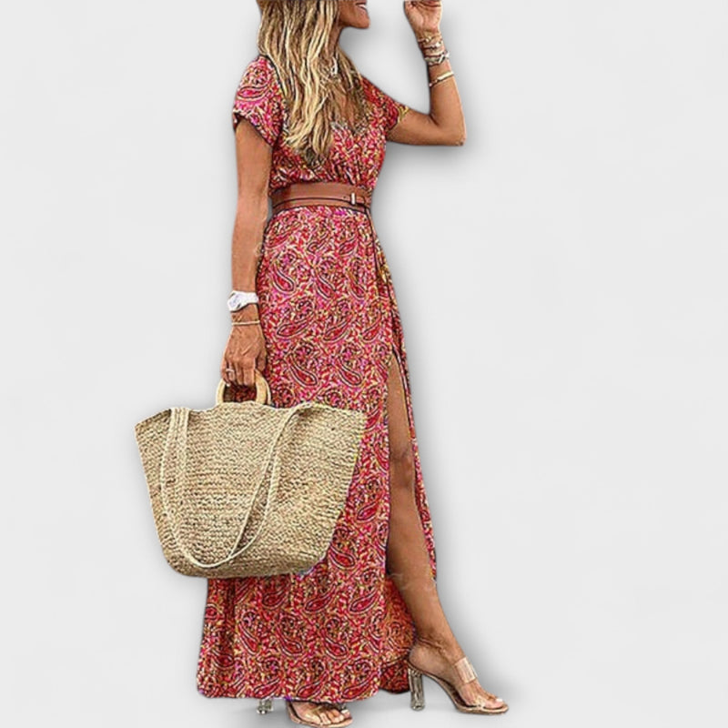Carmella - Vestido Maxi em Estilo Boho