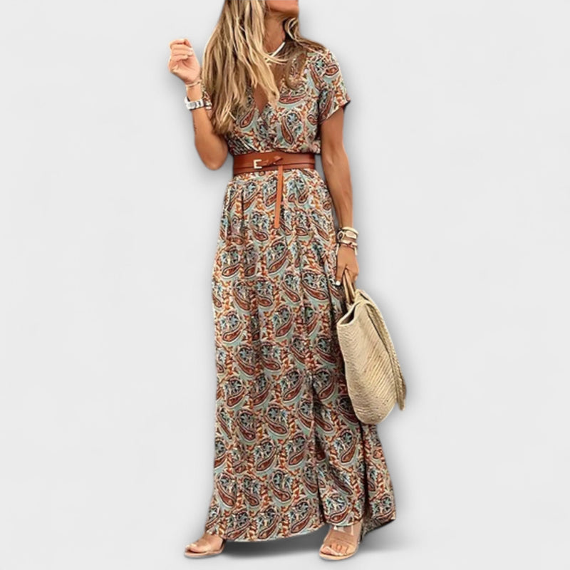 Carmella - Vestido Maxi em Estilo Boho