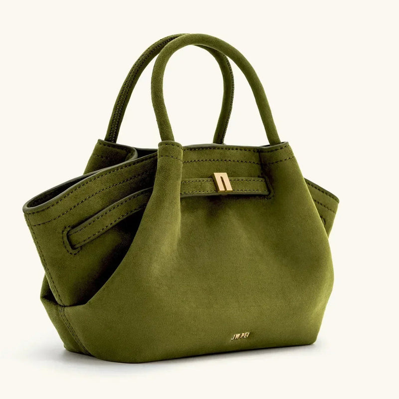 Riley™ - Bolsa Pequena de Couro Camurça para Axila