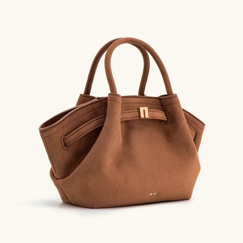Riley™ - Bolsa Pequena de Couro Camurça para Axila