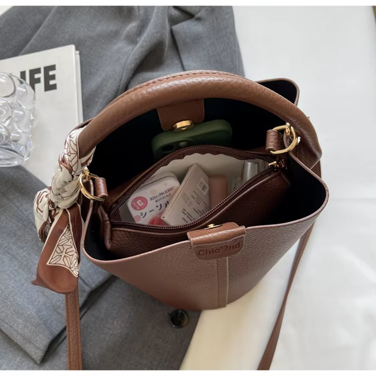Abigail™ - Bolsa Retrô Tipo Balde