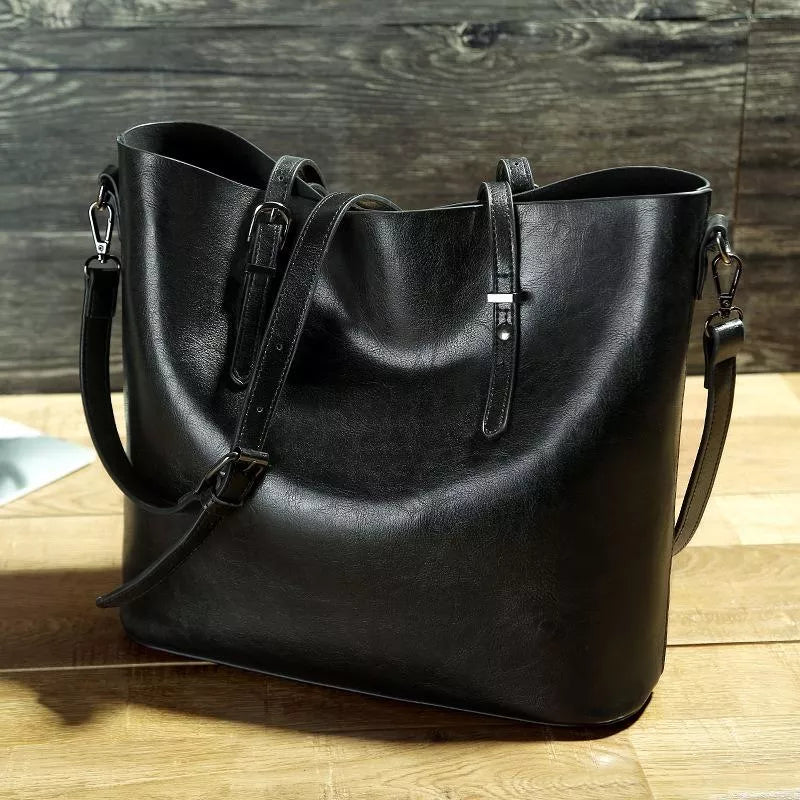NICOLE™ | Bolsa de Ombro Vintage em Couro Sintético