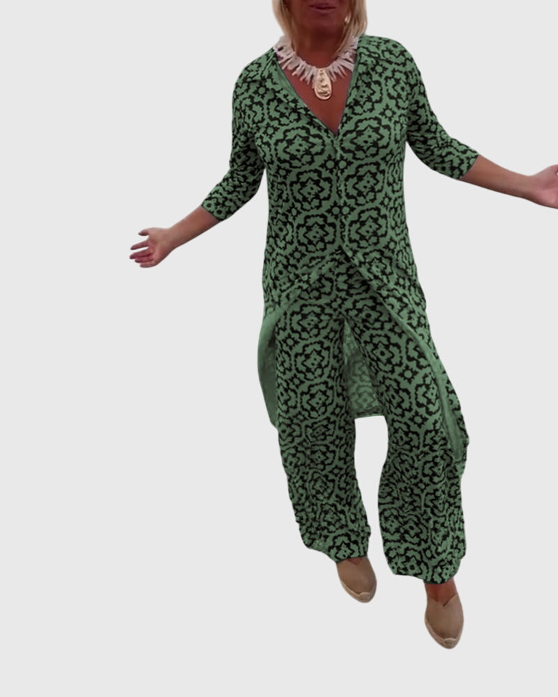 Gabriella™ | Conjunto Vintage Elegante de Duas Peças