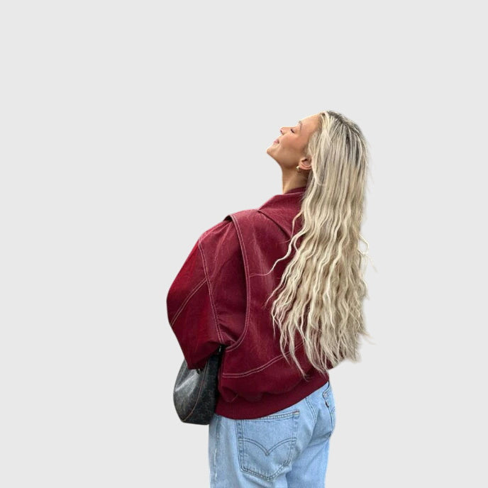 Faye™ - Jaqueta de Couro Oversized