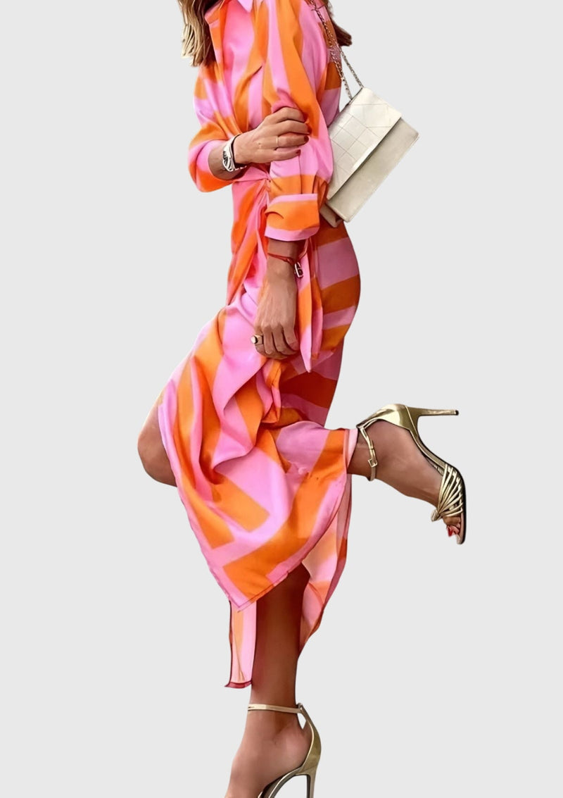 Everly™ | Vestido Envelope Elegante com Estampa