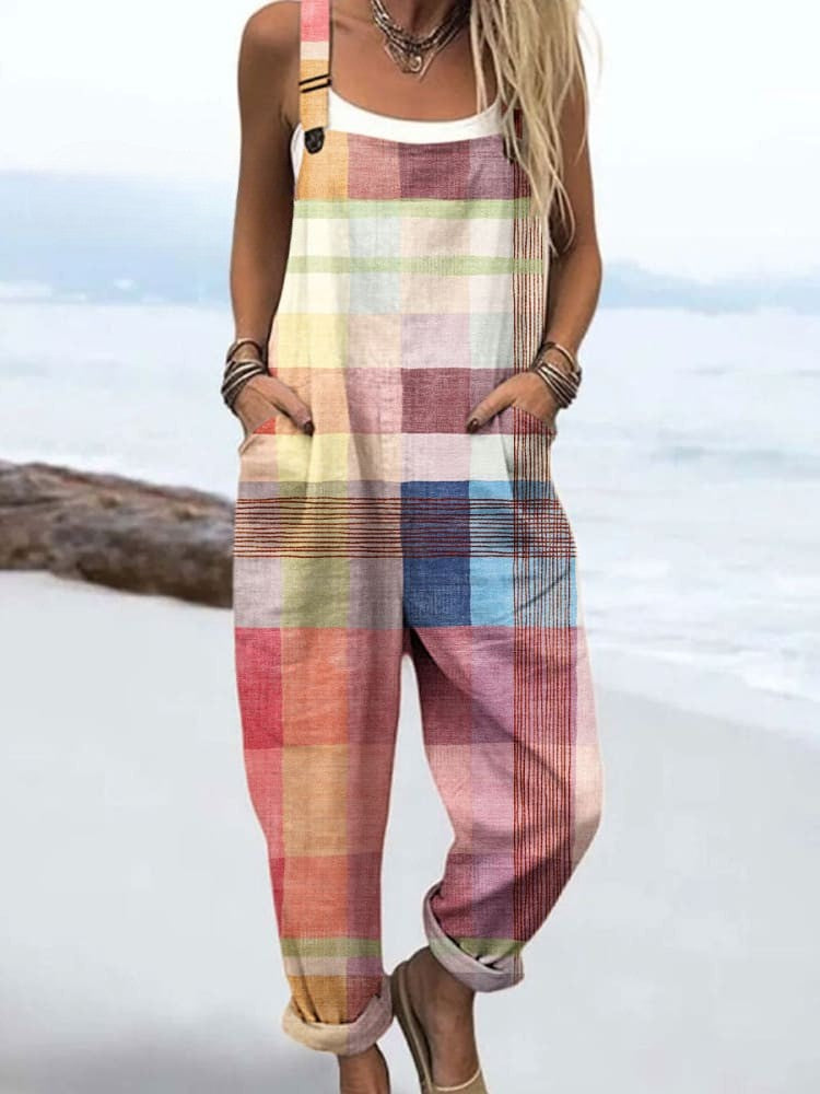 Macacão Feminino - Estampa Floral Vintage, Conforto e Estilo com Pernas Largas