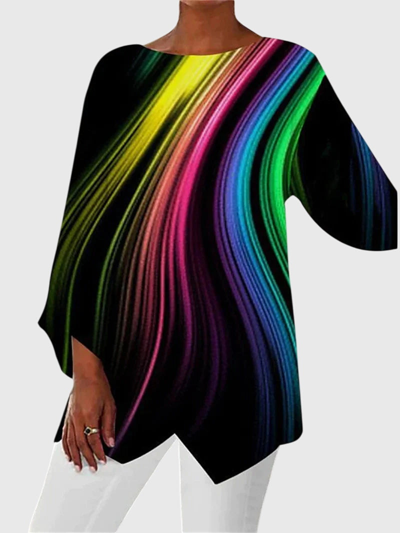 Alayah™ | Blusa Elegante com Decote Redondo