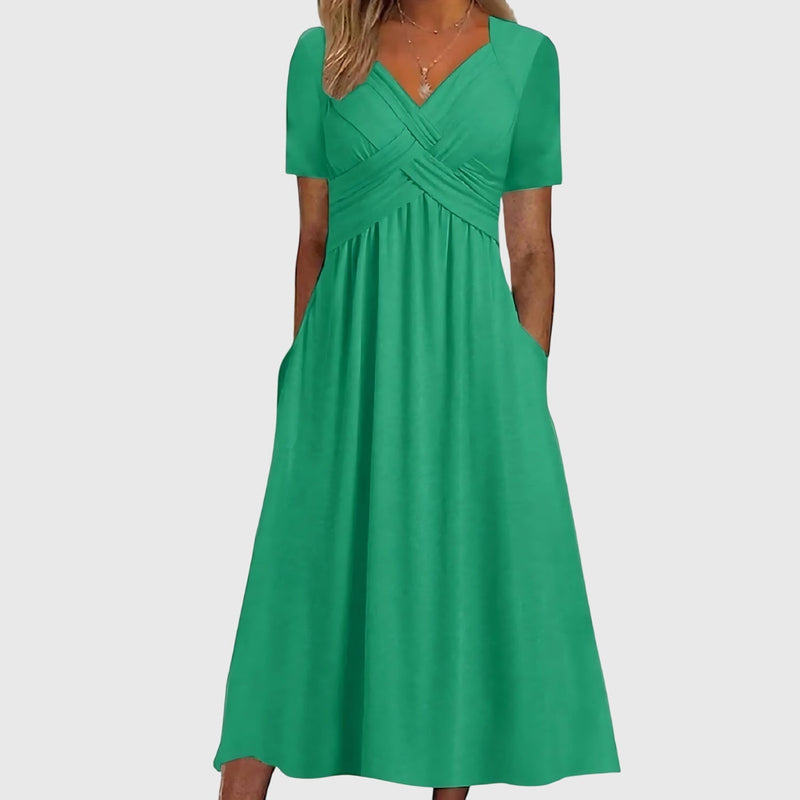 Viola™ | Vestido Midi com Controle de Barriga