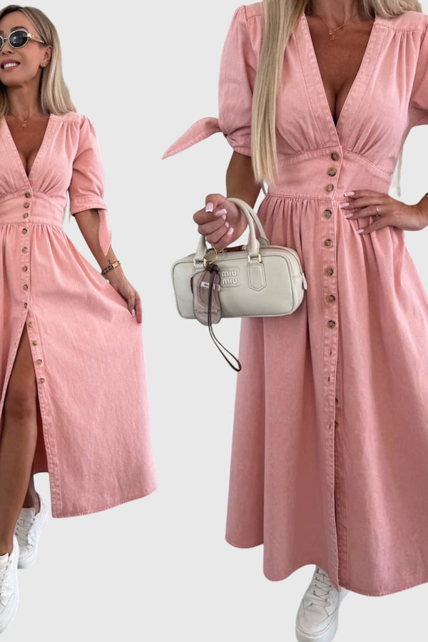 Sophia™ | Vestido Elegante de Jeans