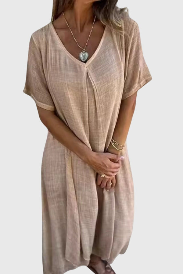 Fiona™ – Vestido Elegante e Leve com Decote em V