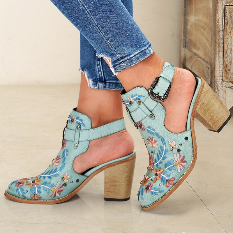 Rosine | Botas Vintage Florais de Tornozelo