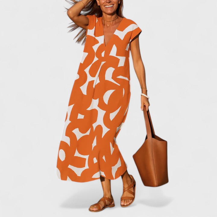 Valery™ | Vestido com Decote em V Fluido