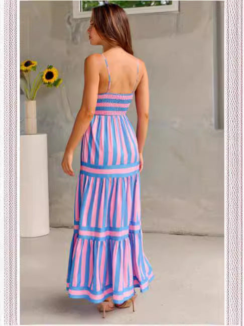 Vestido Maxi Coastal Vibes – Conforto e Cor em Um