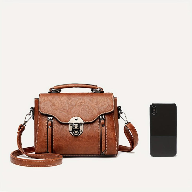 Zoe™ Elegância Atemporal | Bolsa Vintage com Aba