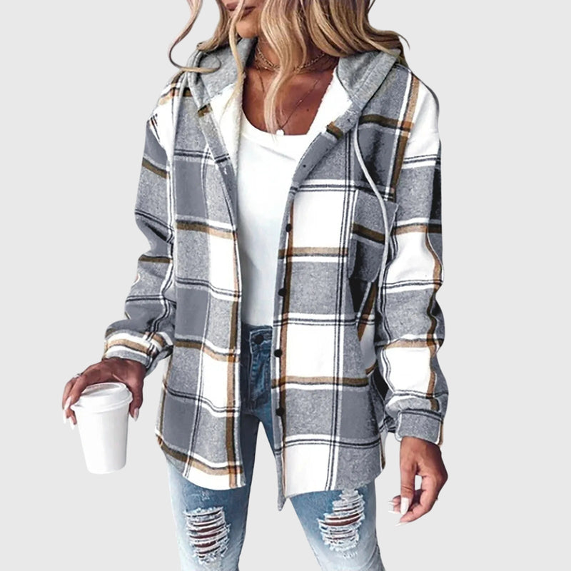 Martina™ | Jaqueta Feminina com Placket de Botões em Tela