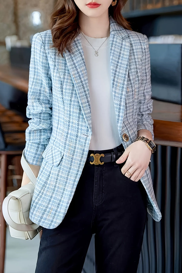 Madison™ - Blazer Xadrez Elegante