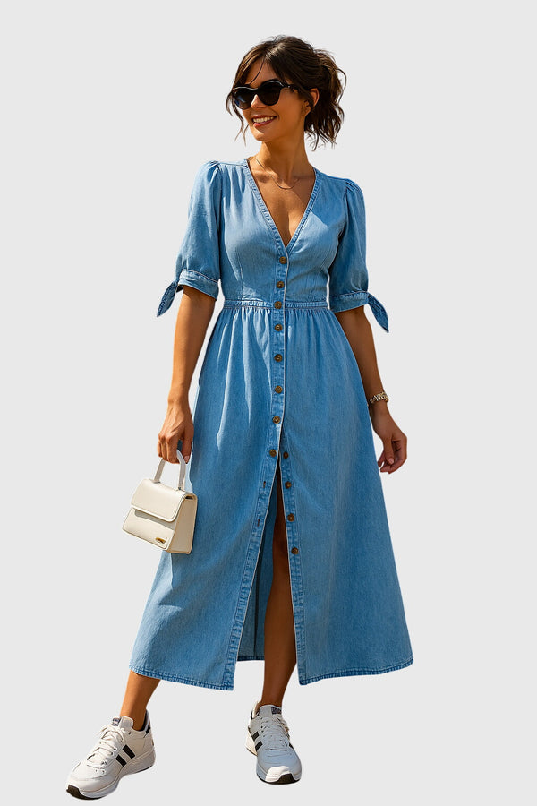 Jacqueline™ | Vestido Elegante de Jeans