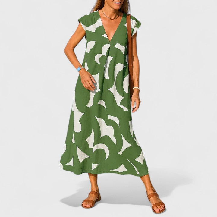 Valery™ | Vestido com Decote em V Fluido