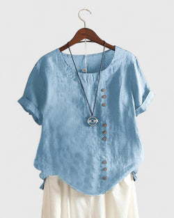 Elisavie | Blusa Confortável de Manga Curta
