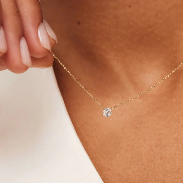 Colar de Pedra Moissanite Cléa | Ouro