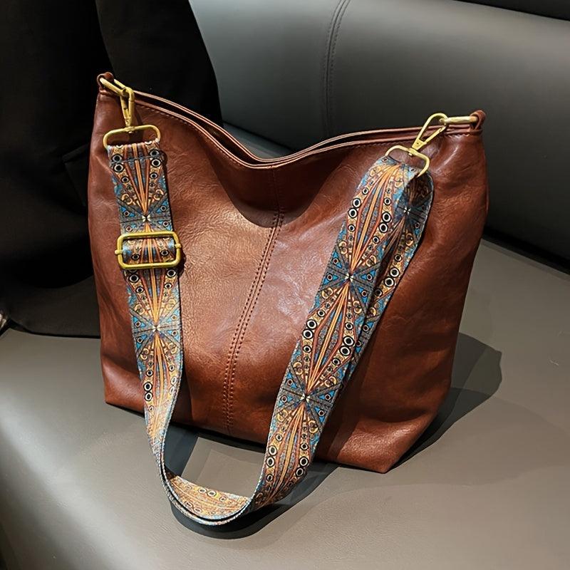 Alora - Bolsa Transversal Vintage de Couro PU