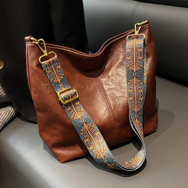 Alora - Bolsa Transversal Vintage de Couro PU