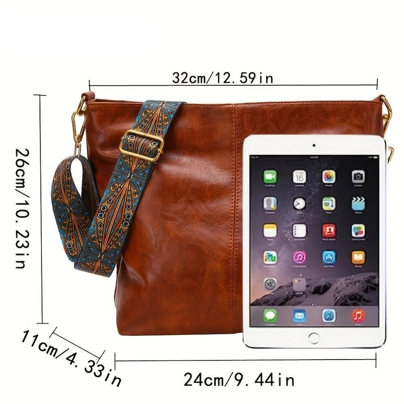 Alora - Bolsa Transversal Vintage de Couro PU