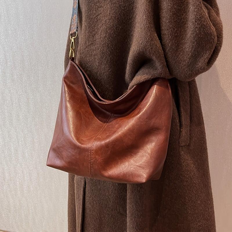 Alora - Bolsa Transversal Vintage de Couro PU