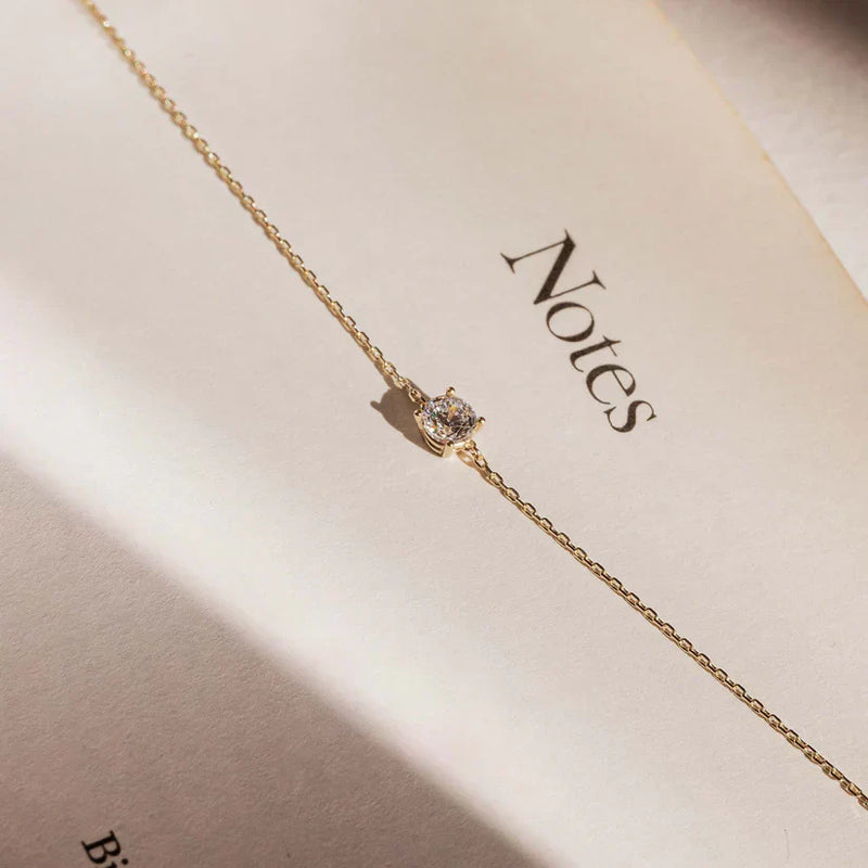 Pulseira de Pedra Moissanite Cléa | Ouro