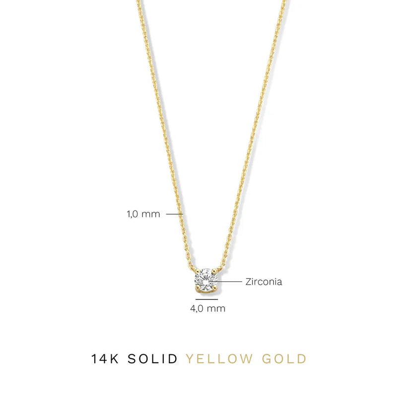 Colar de Pedra Moissanite Cléa | Ouro