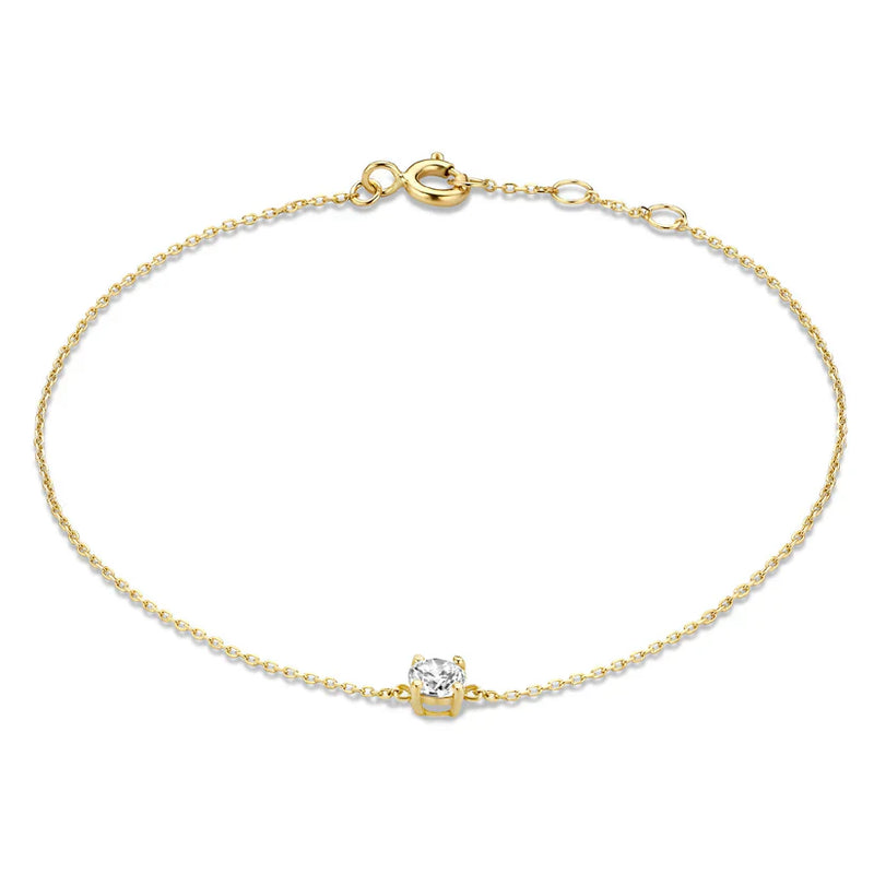 Pulseira de Pedra Moissanite Cléa | Ouro
