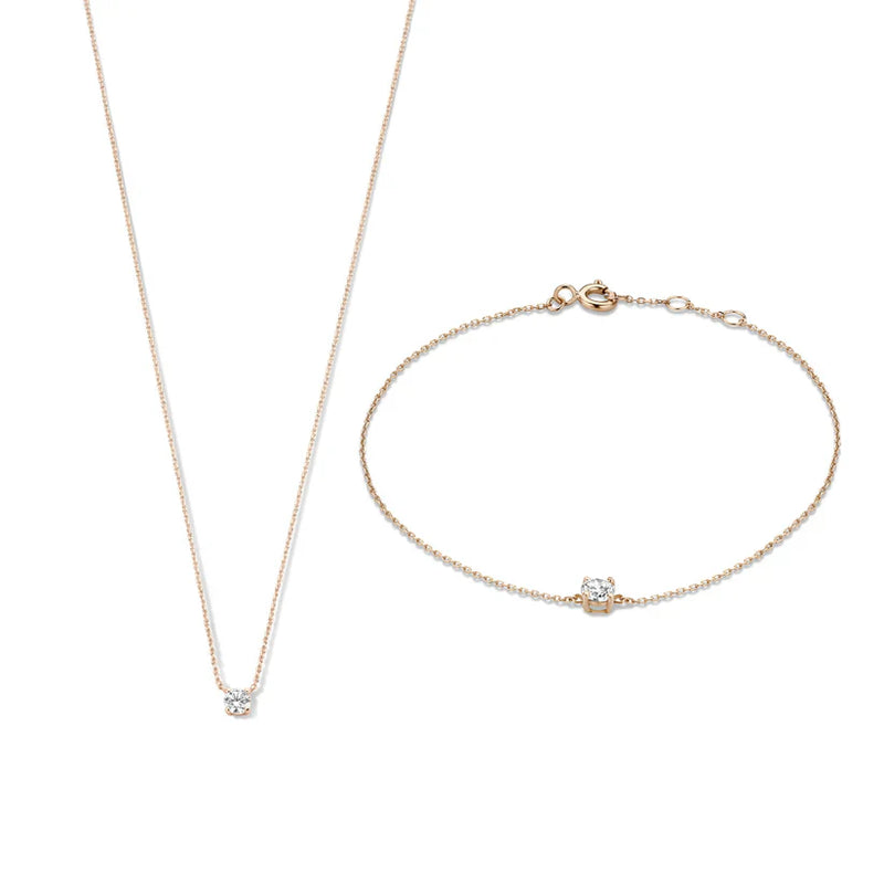 Conjunto de Pedra Moissanite Cléa | Ouro