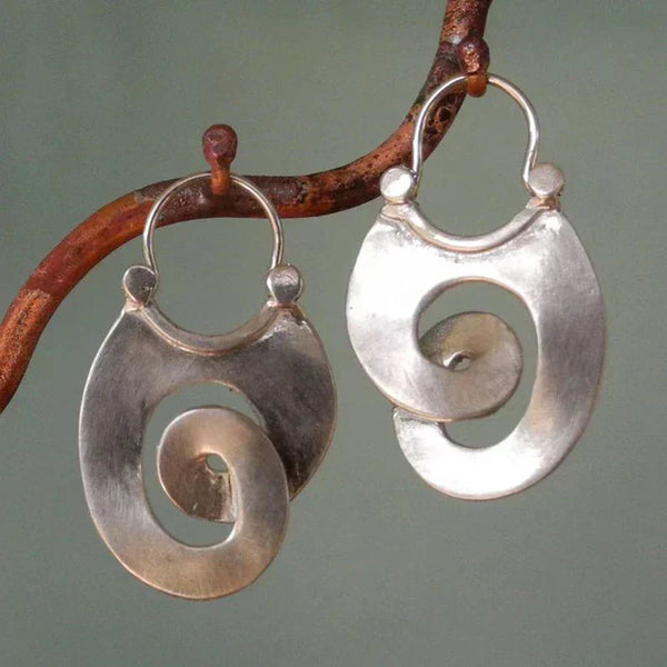 Brincos Antigos de Forma Irregular | Ouro Branco