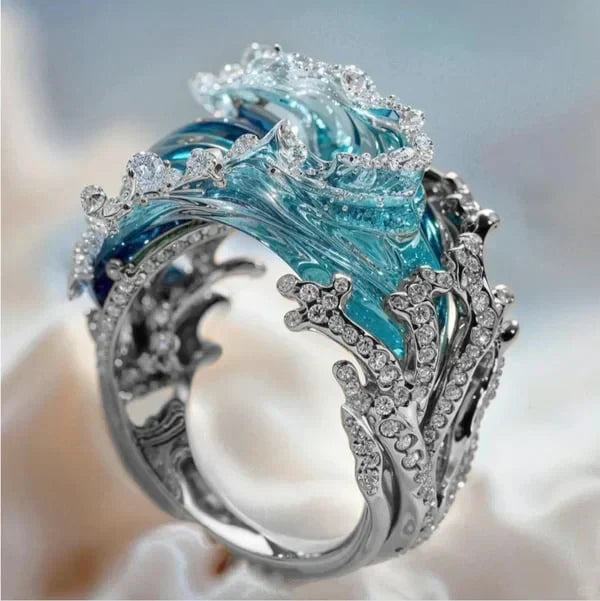 Anel Azure Pledge | Ouro Branco