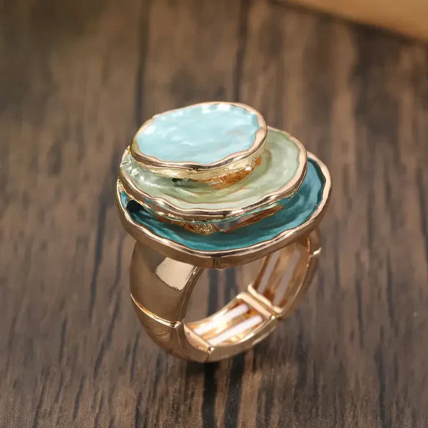 Anel em Camadas Artisan Stroke | Ouro