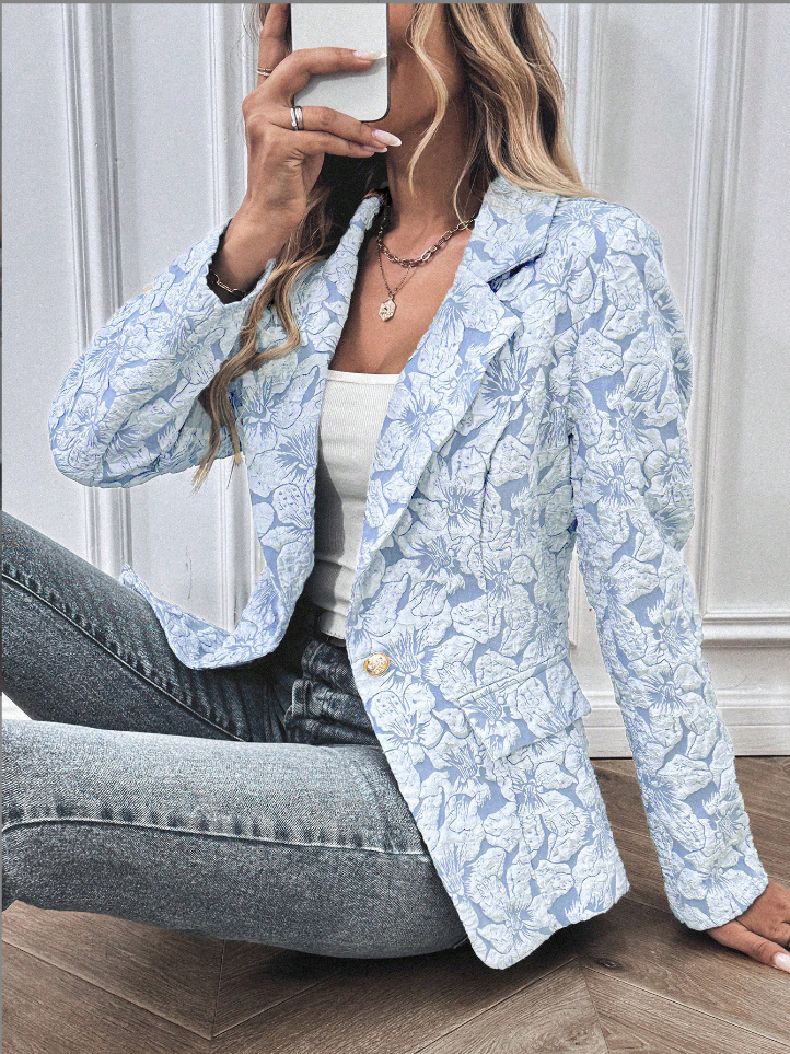 Scarlett™ - Blazer Estampado Floral Estiloso