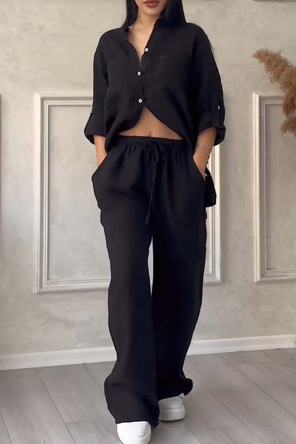 Fara | Conjunto Luxo de Algodão e Linho – Camisa e Calça