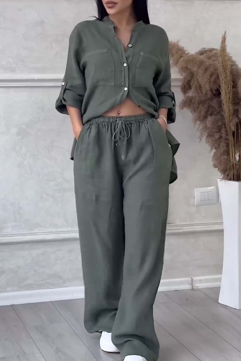 Fara | Conjunto Luxo de Algodão e Linho – Camisa e Calça