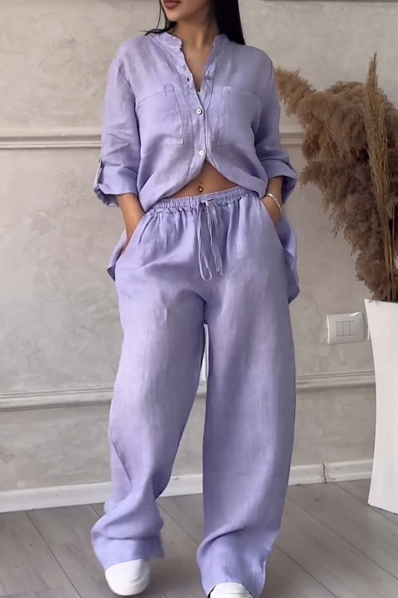 Fara | Conjunto Luxo de Algodão e Linho – Camisa e Calça