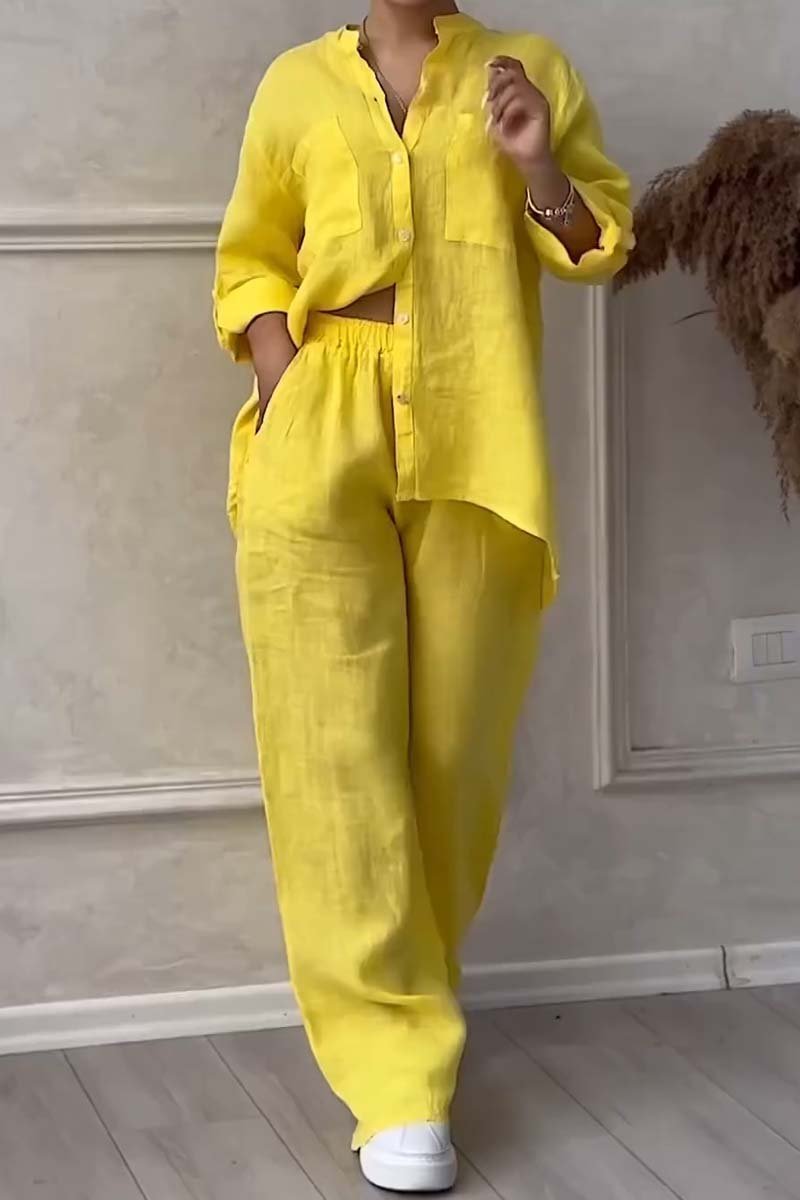Fara | Conjunto Luxo de Algodão e Linho – Camisa e Calça