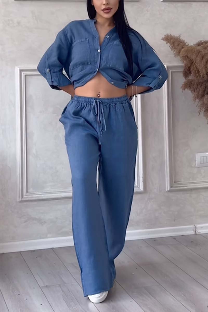 Fara | Conjunto Luxo de Algodão e Linho – Camisa e Calça