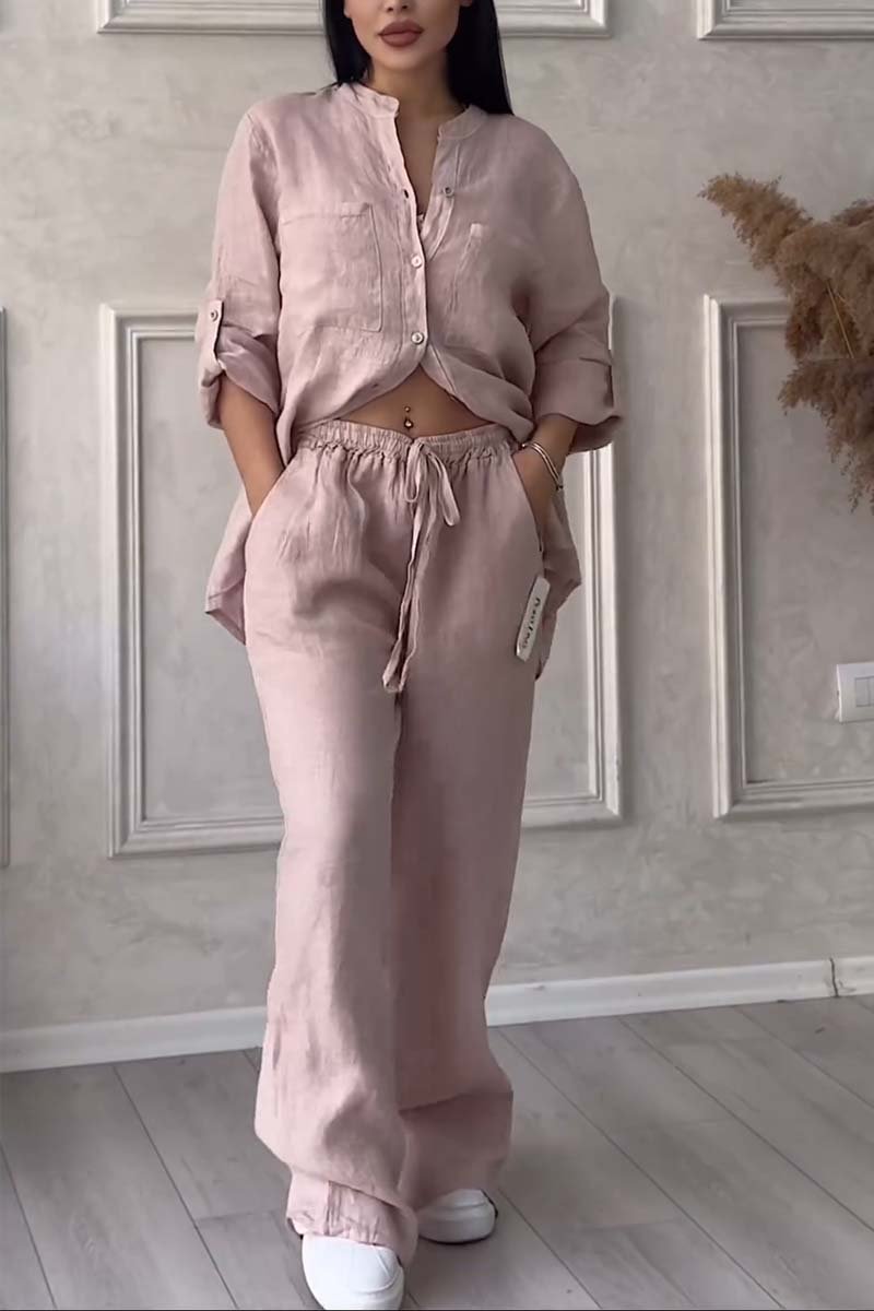 Fara | Conjunto Luxo de Algodão e Linho – Camisa e Calça