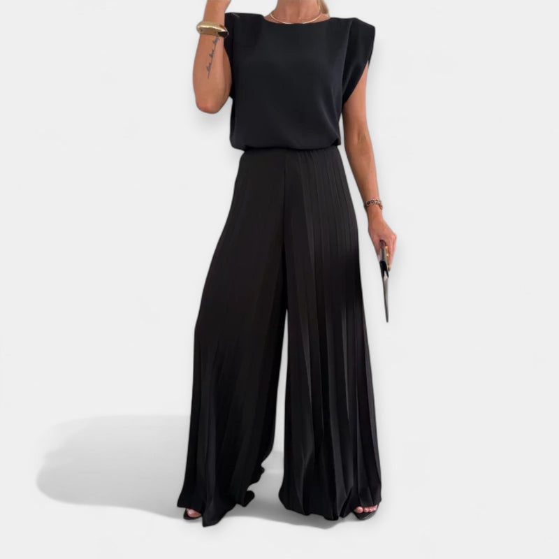 Conjunto de Moda de Verão com Blusa e Calças
