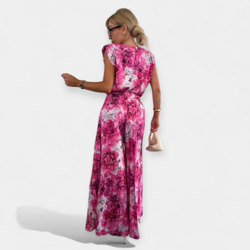 Conjunto de Moda de Verão com Blusa e Calças