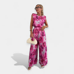 Conjunto de Moda de Verão com Blusa e Calças