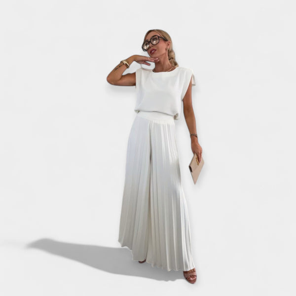Conjunto de Moda de Verão com Blusa e Calças